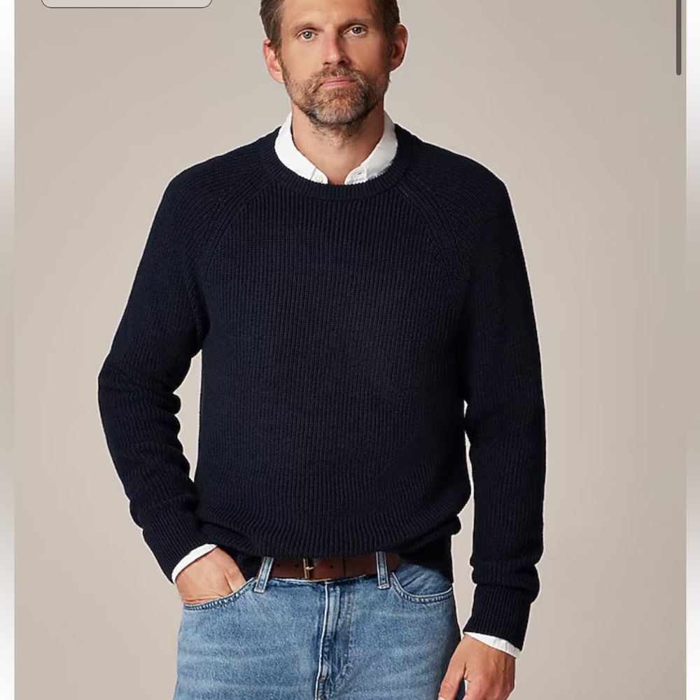 J Crew Heritage cotton ribbed sweater